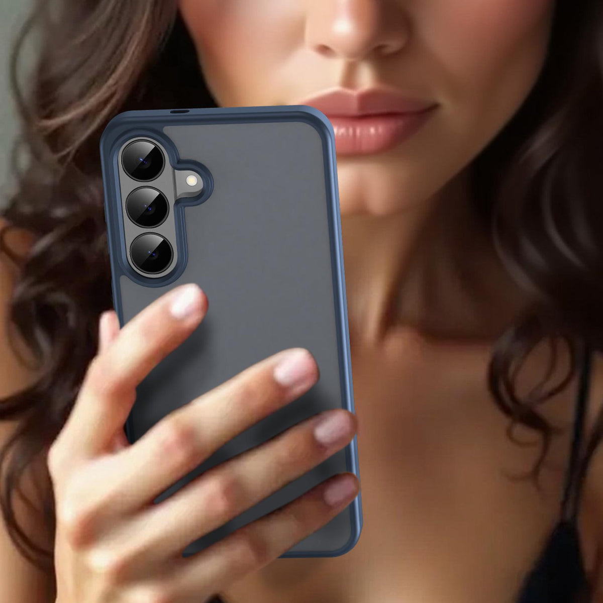 For Galaxy S26 FE 5G Fanying Series PC Hybrid TPU Translucent Frosted Phone Case - Cyan Blue - EDA009917902C