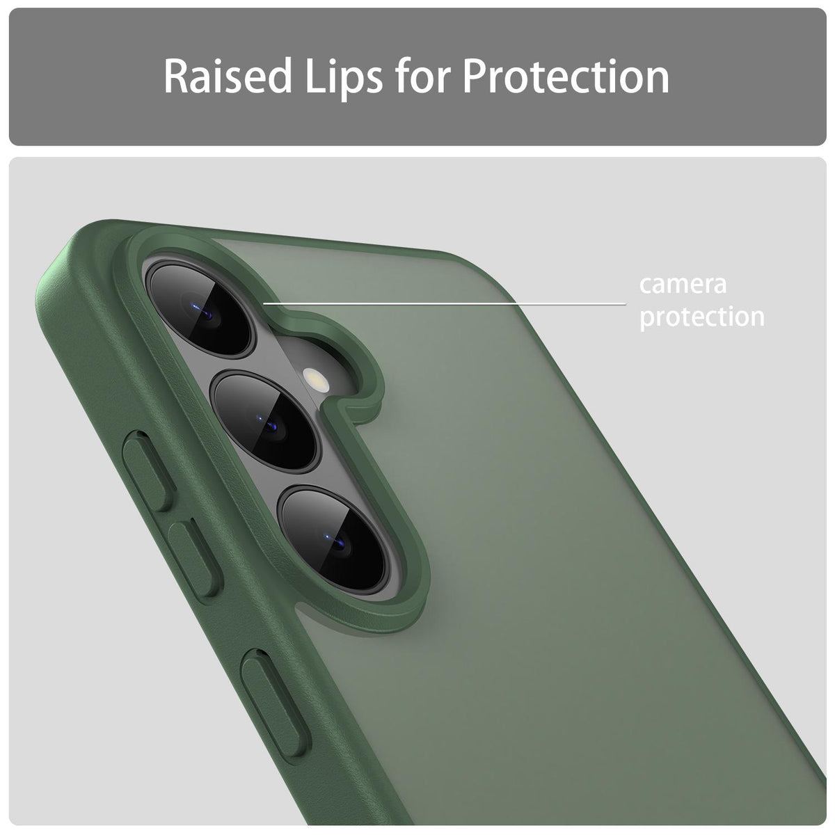 For Galaxy S26 FE 5G Fanying Series PC Hybrid TPU Translucent Frosted Phone Case - Olive Green - EDA009917902D