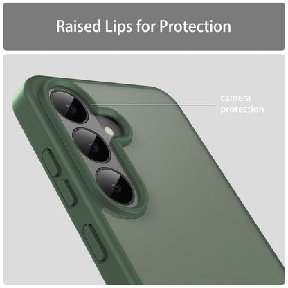 For Galaxy S26 FE 5G Fanying Series PC Hybrid TPU Translucent Frosted Phone Case - Olive Green - EDA009917902D
