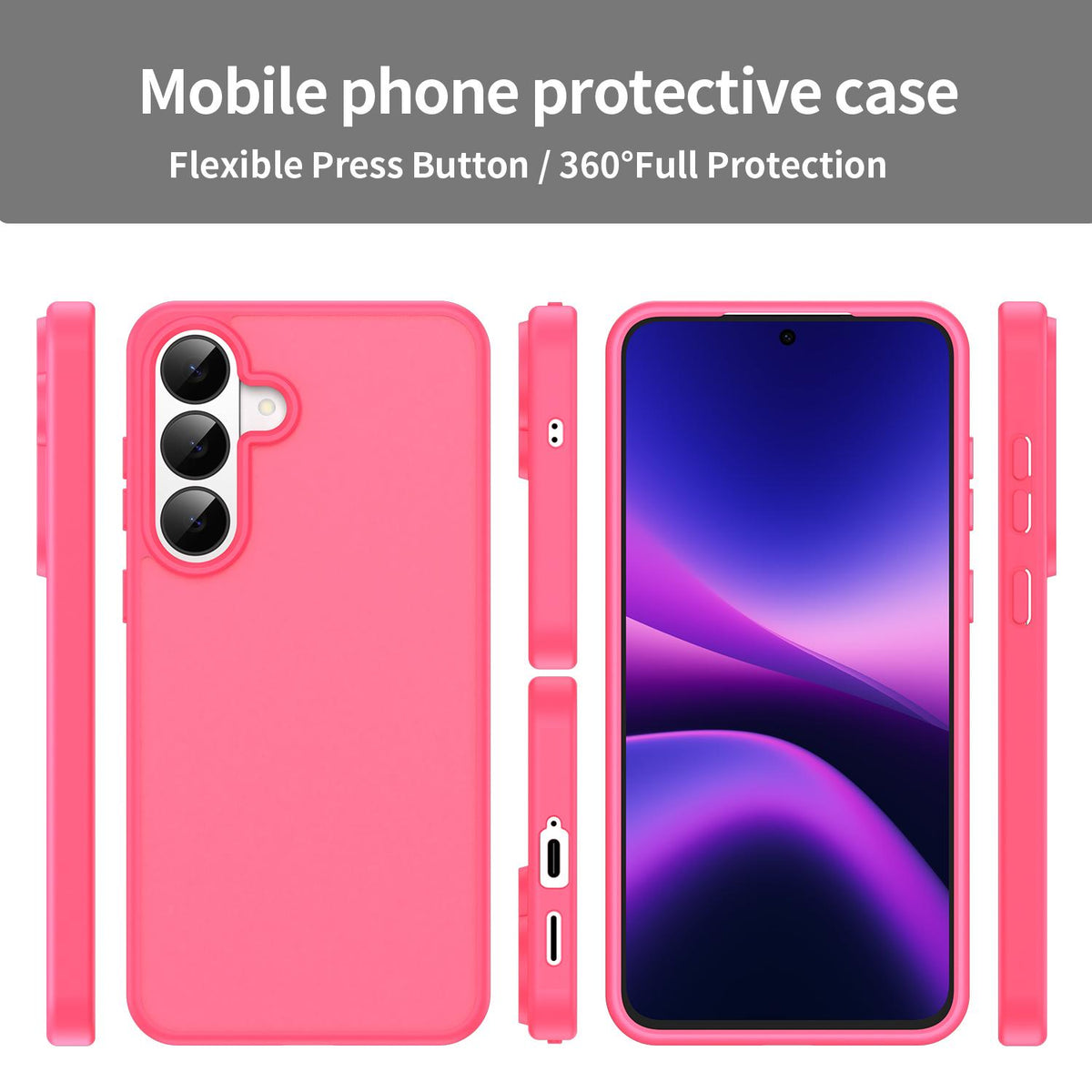 For Galaxy S26 FE 5G Fanying Series PC Hybrid TPU Translucent Frosted Phone Case - Rose Red - EDA009917902E