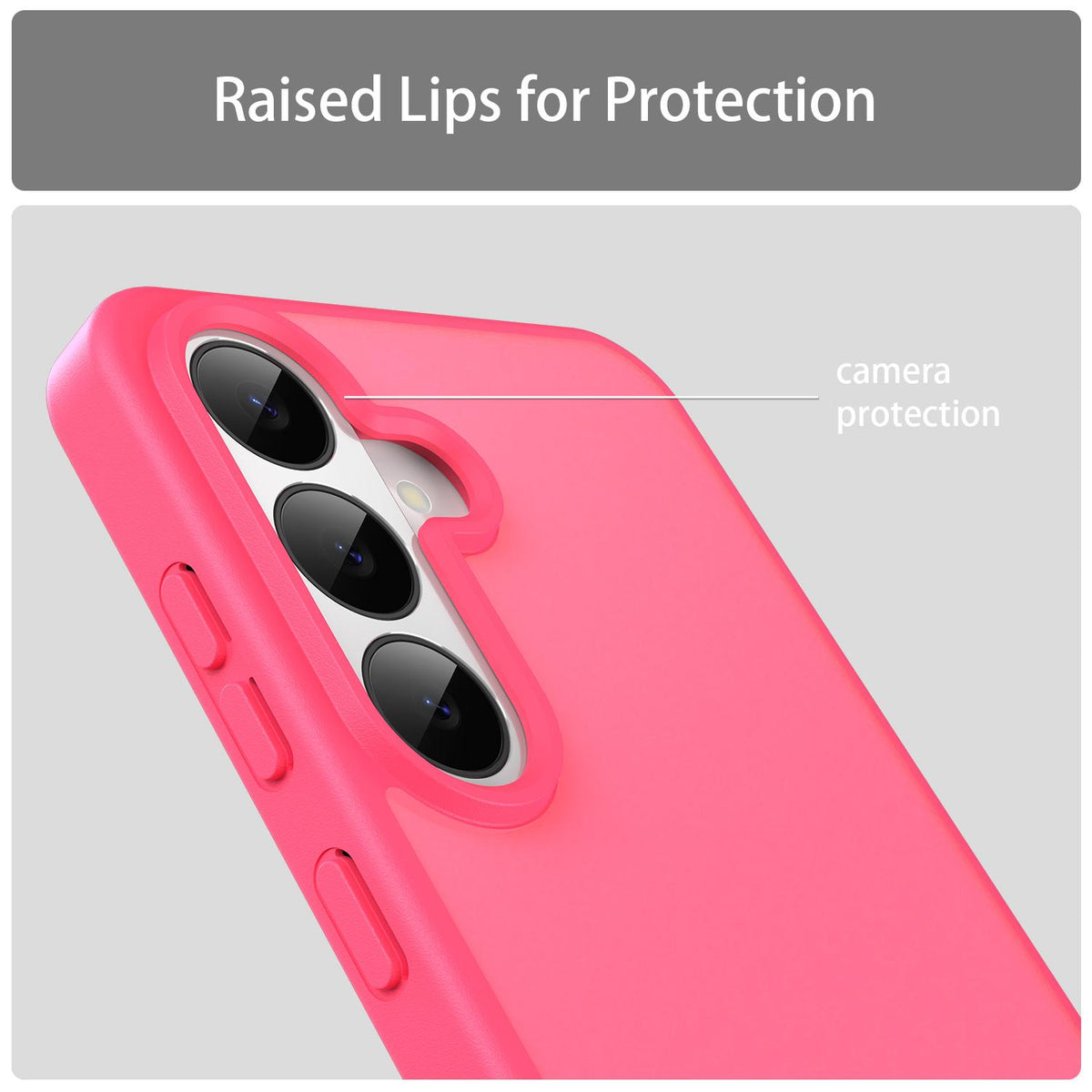 For Galaxy S26 FE 5G Fanying Series PC Hybrid TPU Translucent Frosted Phone Case - Rose Red - EDA009917902E