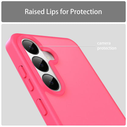 For Galaxy S26 FE 5G Fanying Series PC Hybrid TPU Translucent Frosted Phone Case - Rose Red - EDA009917902E