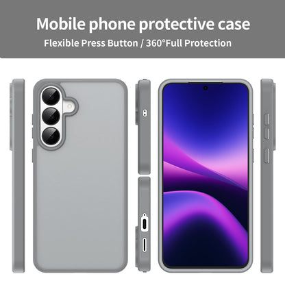 For Galaxy S26 FE 5G Fanying Series PC Hybrid TPU Translucent Frosted Phone Case - Silver Grey - EDA009917902F