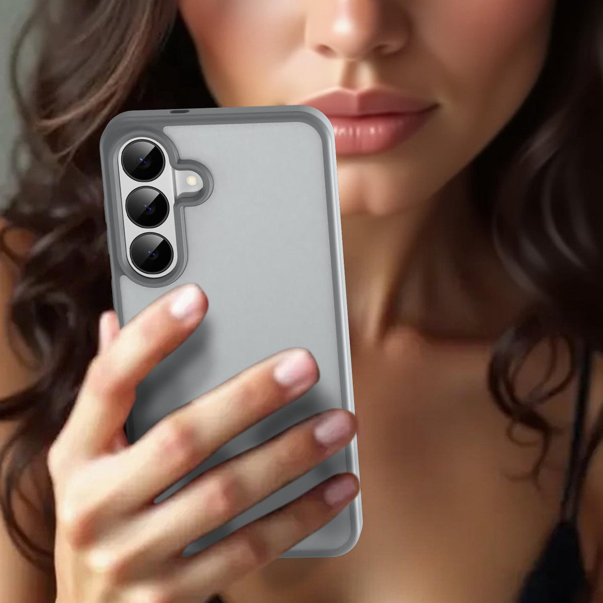For Galaxy S26 FE 5G Fanying Series PC Hybrid TPU Translucent Frosted Phone Case - Silver Grey - EDA009917902F
