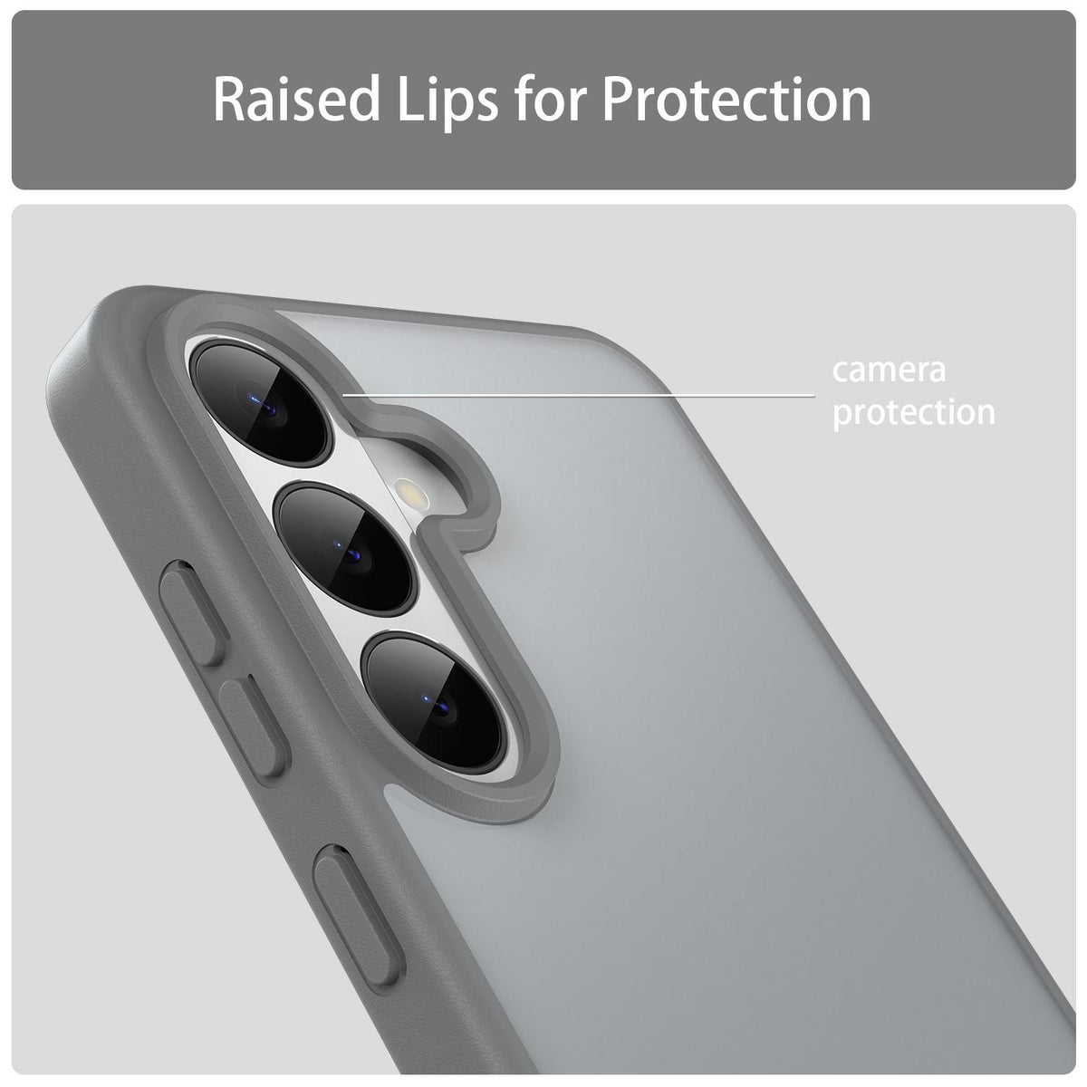 For Galaxy S26 FE 5G Fanying Series PC Hybrid TPU Translucent Frosted Phone Case - Silver Grey - EDA009917902F