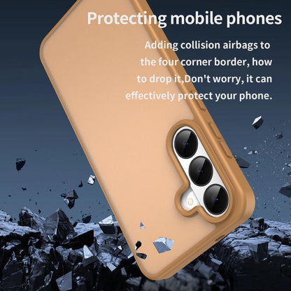 For Galaxy S26 FE 5G Fanying Series PC Hybrid TPU Translucent Frosted Phone Case - Desert Gold - EDA009917902G