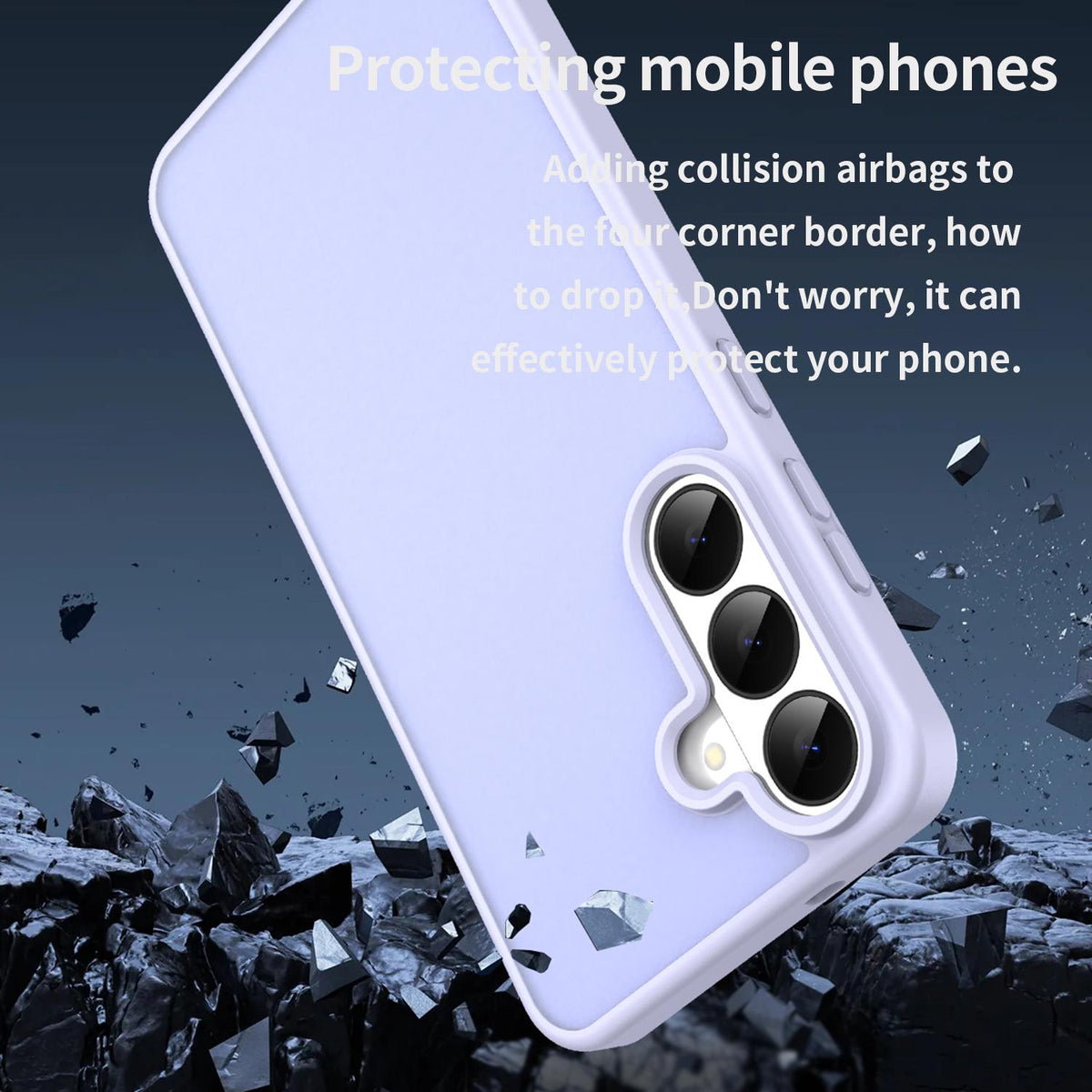 For Galaxy S26 FE 5G Fanying Series PC Hybrid TPU Translucent Frosted Phone Case - Lavender - EDA009917902H