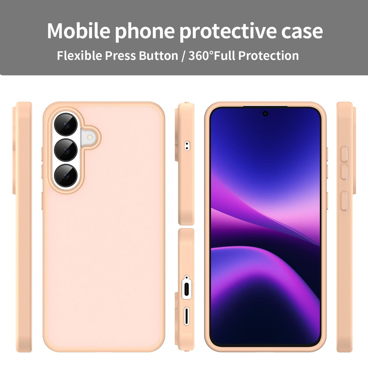 For Galaxy S26 FE 5G Fanying Series PC Hybrid TPU Translucent Frosted Phone Case - Rouge Powder - EDA009917902I