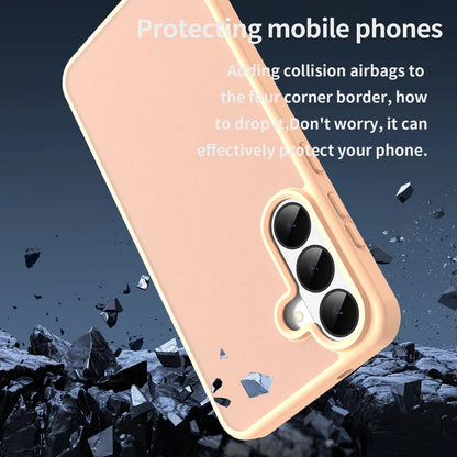 For Galaxy S26 FE 5G Fanying Series PC Hybrid TPU Translucent Frosted Phone Case - Rouge Powder - EDA009917902I