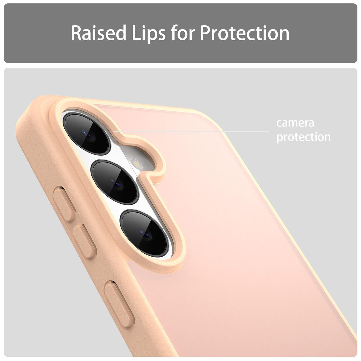 For Galaxy S26 FE 5G Fanying Series PC Hybrid TPU Translucent Frosted Phone Case - Rouge Powder - EDA009917902I