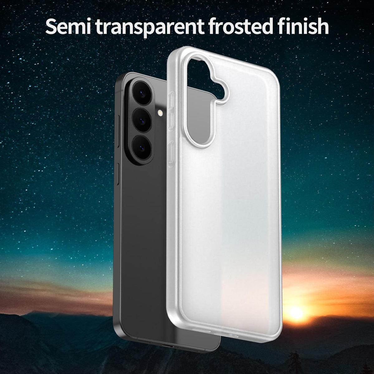 For Galaxy S26 FE 5G Fanying Series PC Hybrid TPU Translucent Frosted Phone Case - Matte White - EDA009917902J