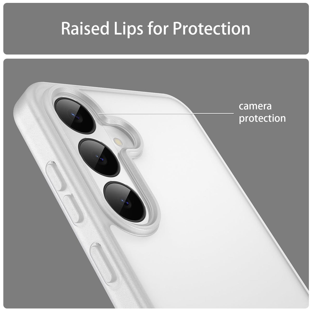 For Galaxy S26 FE 5G Fanying Series PC Hybrid TPU Translucent Frosted Phone Case - Matte White - EDA009917902J