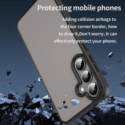 For Galaxy S24+ 5G Fanying Series PC Hybrid TPU Translucent Frosted Phone Case - Translucent Black - EDA009917903A