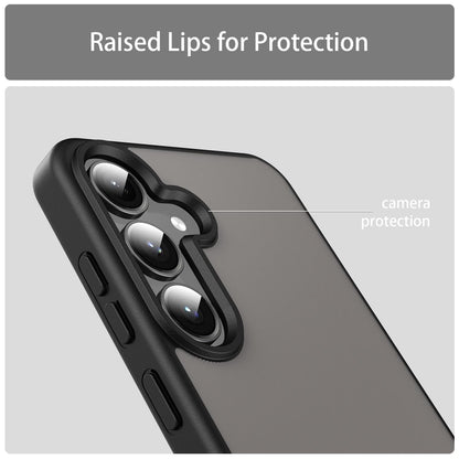 For Galaxy S24+ 5G Fanying Series PC Hybrid TPU Translucent Frosted Phone Case - Translucent Black - EDA009917903A