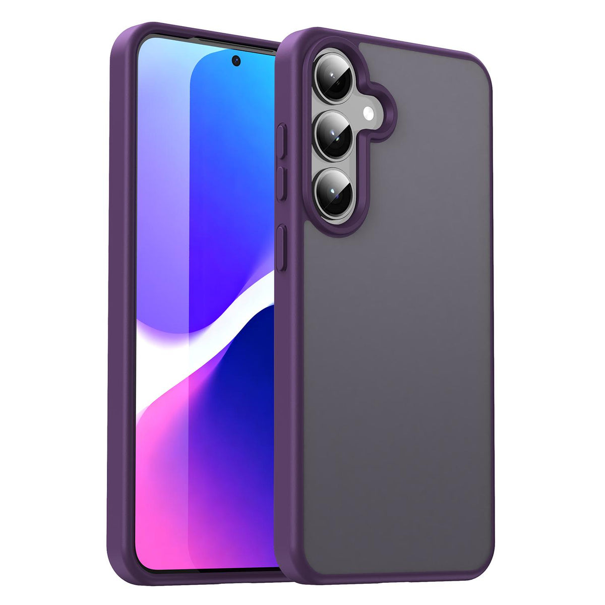 For Galaxy S24+ 5G Fanying Series PC Hybrid TPU Translucent Frosted Phone Case - Crystal Purple - EDA009917903B
