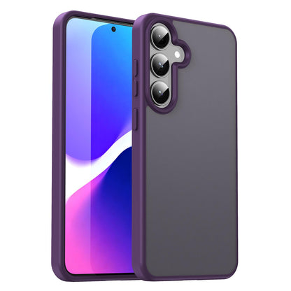 For Galaxy S24+ 5G Fanying Series PC Hybrid TPU Translucent Frosted Phone Case - Crystal Purple - EDA009917903B