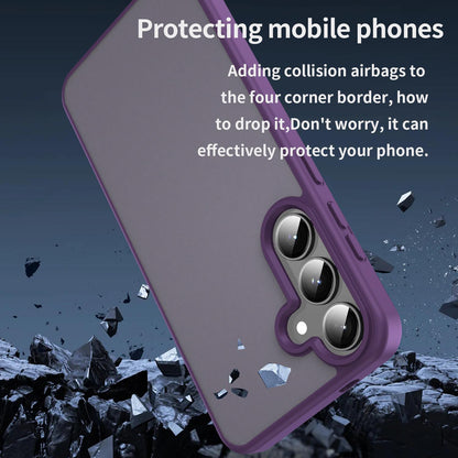 For Galaxy S24+ 5G Fanying Series PC Hybrid TPU Translucent Frosted Phone Case - Crystal Purple - EDA009917903B