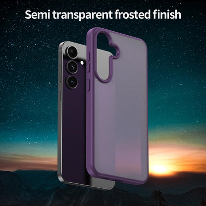 For Galaxy S24+ 5G Fanying Series PC Hybrid TPU Translucent Frosted Phone Case - Crystal Purple - EDA009917903B