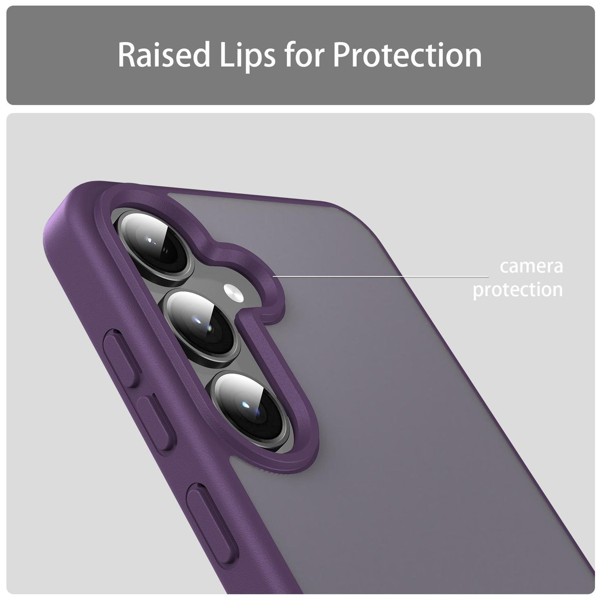 For Galaxy S24+ 5G Fanying Series PC Hybrid TPU Translucent Frosted Phone Case - Crystal Purple - EDA009917903B