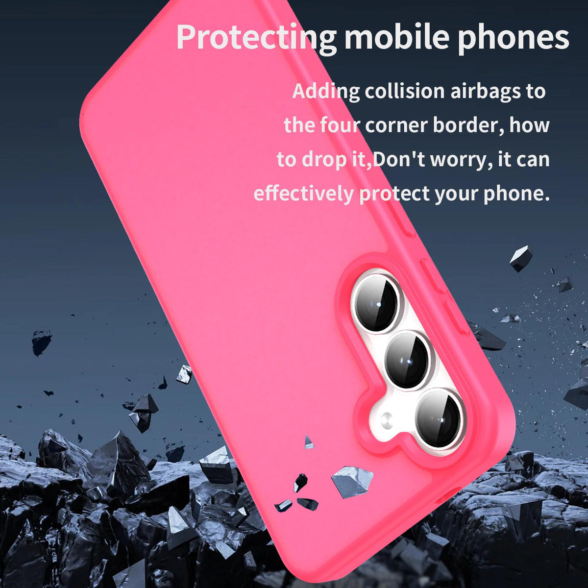 For Galaxy S24+ 5G Fanying Series PC Hybrid TPU Translucent Frosted Phone Case - Rose Red - EDA009917903E