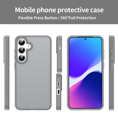 For Galaxy S24+ 5G Fanying Series PC Hybrid TPU Translucent Frosted Phone Case - Silver Grey - EDA009917903F