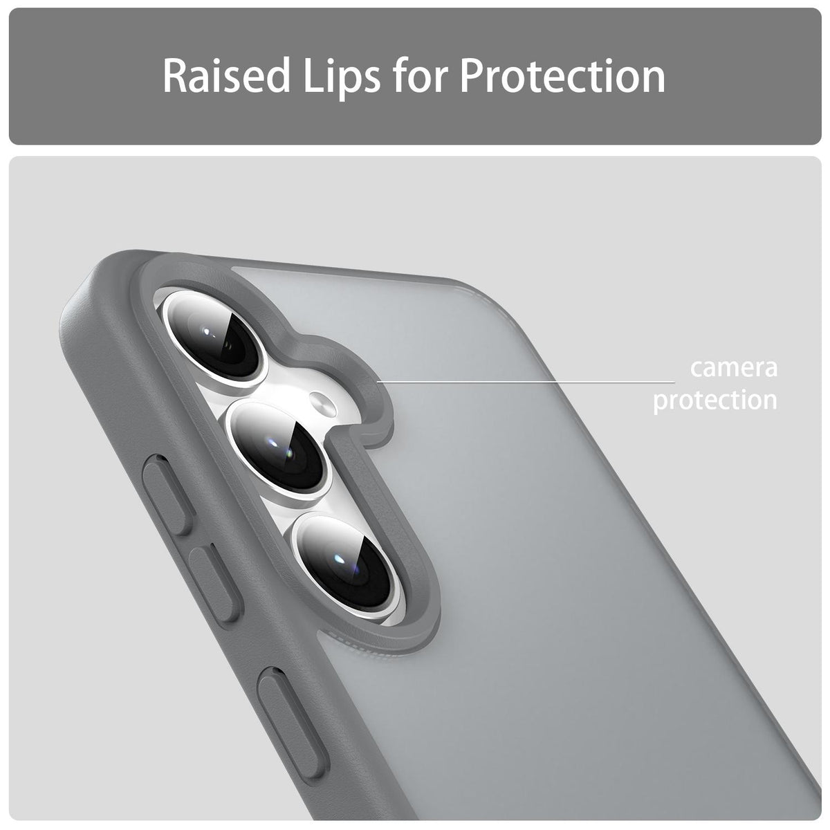 For Galaxy S24+ 5G Fanying Series PC Hybrid TPU Translucent Frosted Phone Case - Silver Grey - EDA009917903F