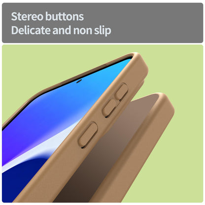 For Galaxy S24+ 5G Fanying Series PC Hybrid TPU Translucent Frosted Phone Case - Desert Gold - EDA009917903G