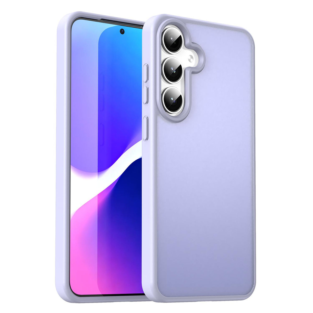 For Galaxy S24+ 5G Fanying Series PC Hybrid TPU Translucent Frosted Phone Case - Lavender - EDA009917903H