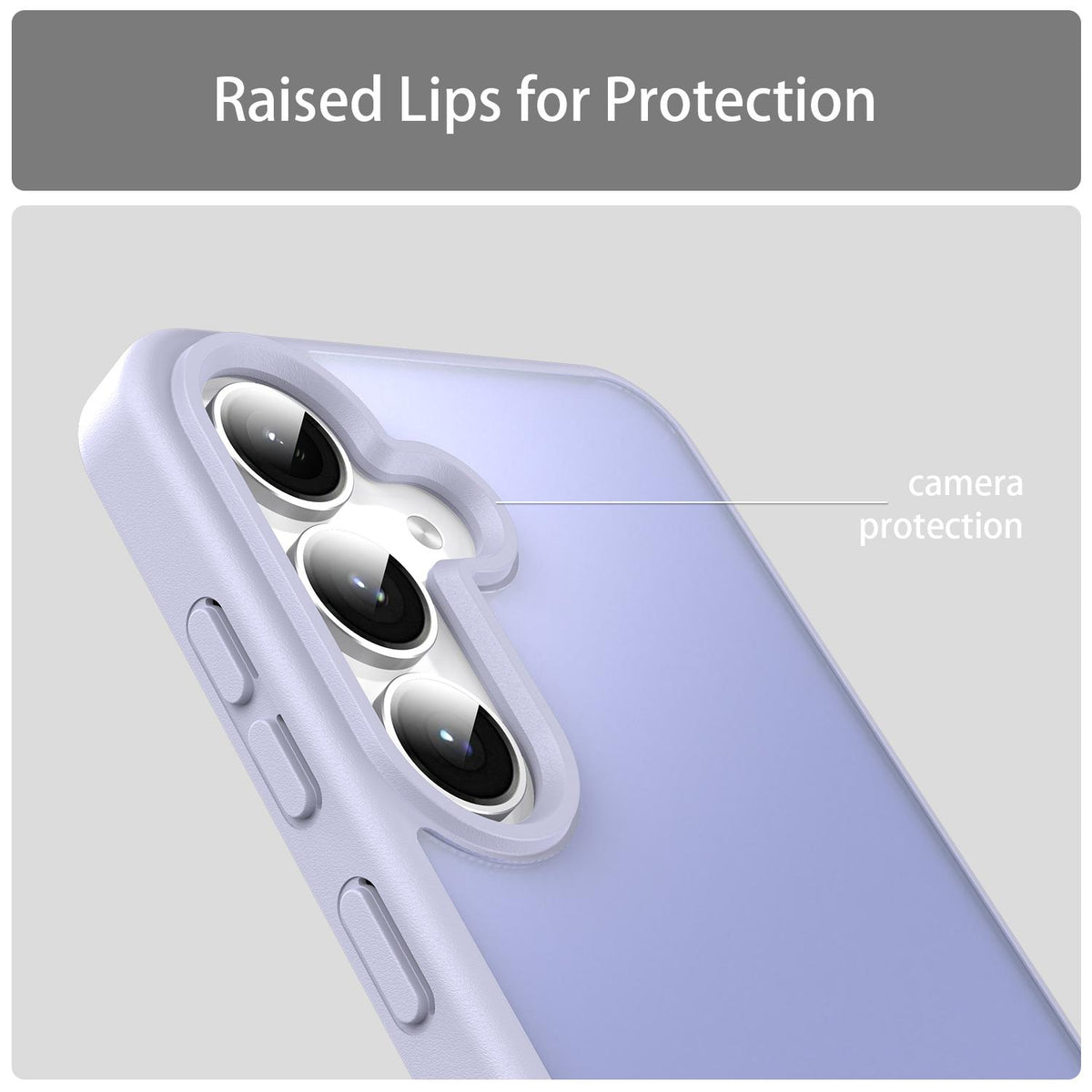 For Galaxy S24+ 5G Fanying Series PC Hybrid TPU Translucent Frosted Phone Case - Lavender - EDA009917903H