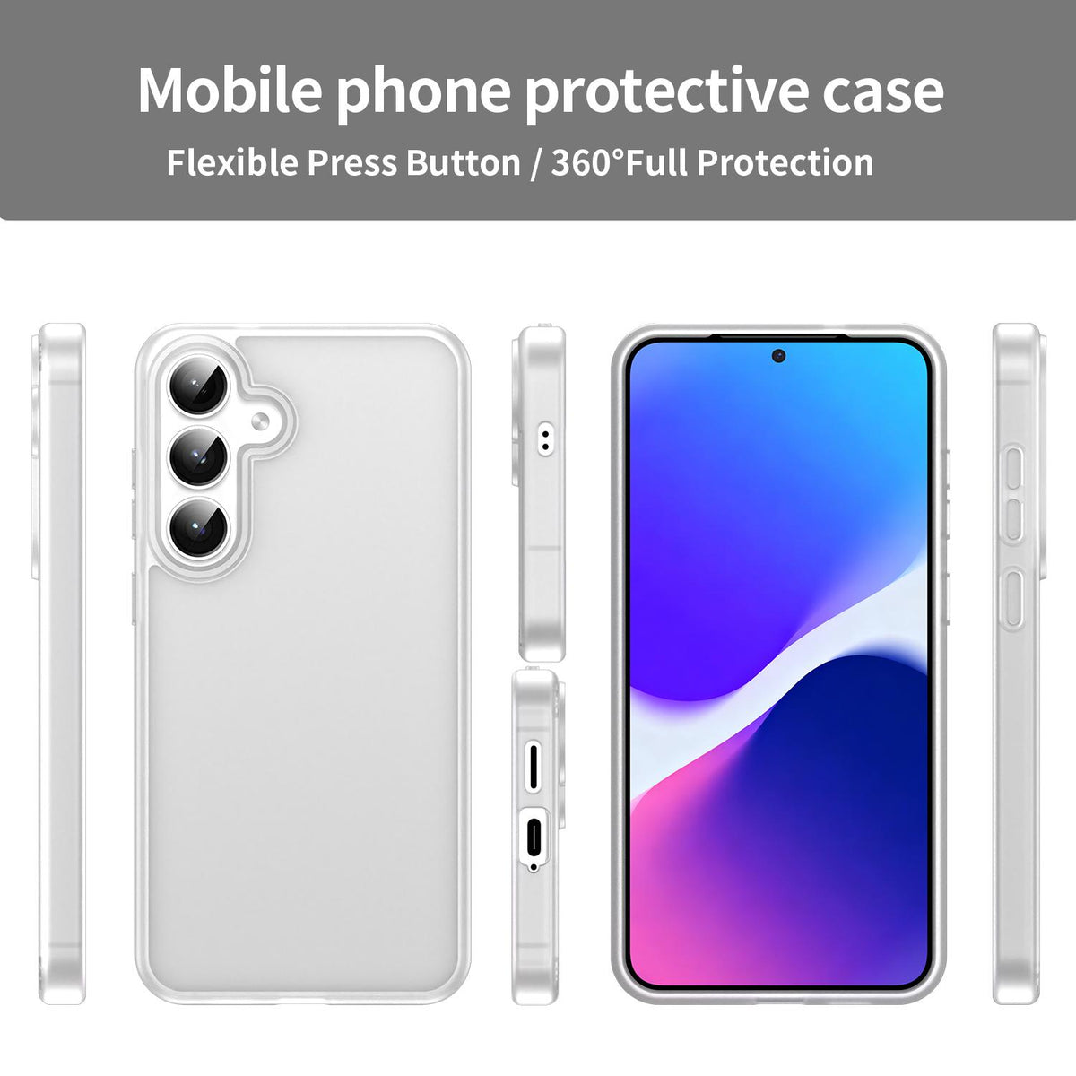 For Galaxy S24+ 5G Fanying Series PC Hybrid TPU Translucent Frosted Phone Case - Matte White - EDA009917903J
