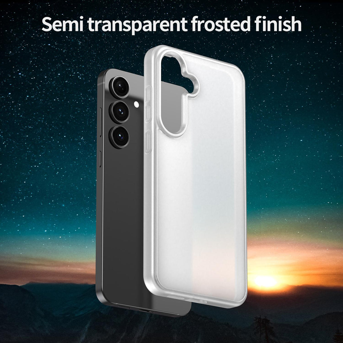 For Galaxy S24+ 5G Fanying Series PC Hybrid TPU Translucent Frosted Phone Case - Matte White - EDA009917903J