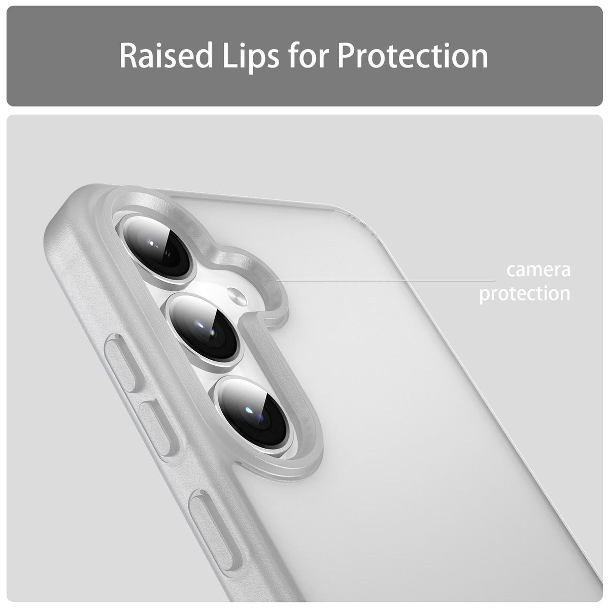 For Galaxy S24+ 5G Fanying Series PC Hybrid TPU Translucent Frosted Phone Case - Matte White - EDA009917903J