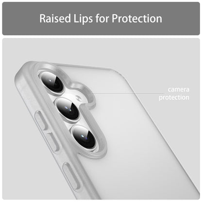 For Galaxy S24+ 5G Fanying Series PC Hybrid TPU Translucent Frosted Phone Case - Matte White - EDA009917903J