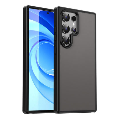For Galaxy S24 Ultra 5G Fanying Series PC Hybrid TPU Translucent Frosted Phone Case - Translucent Black - EDA009917905A