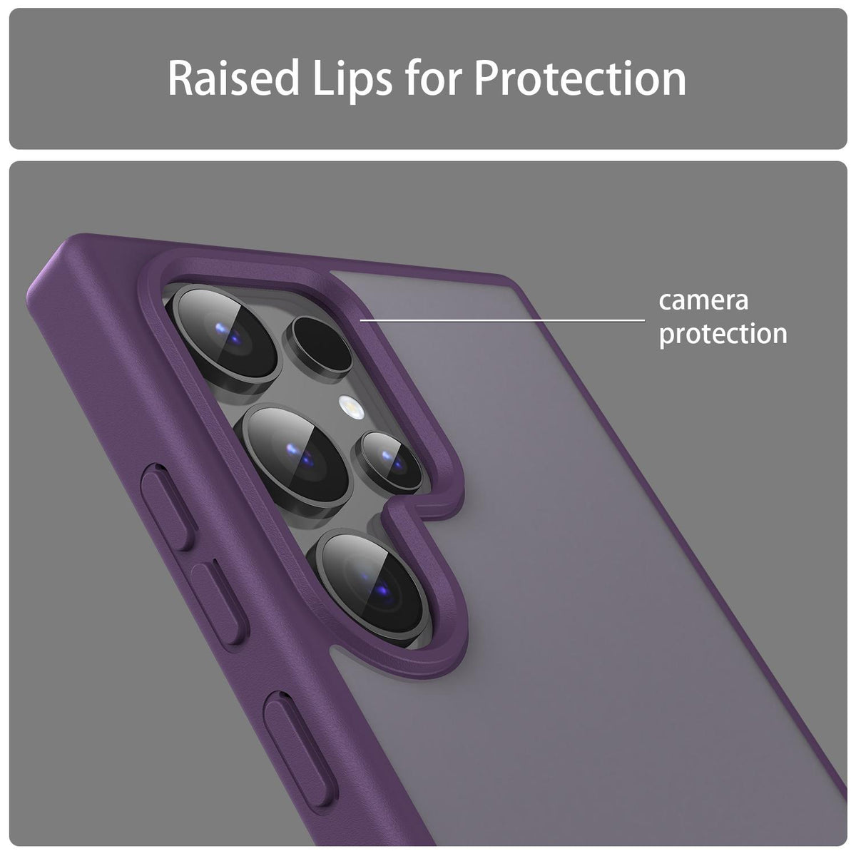 For Galaxy S24 Ultra 5G Fanying Series PC Hybrid TPU Translucent Frosted Phone Case - Crystal Purple - EDA009917905B