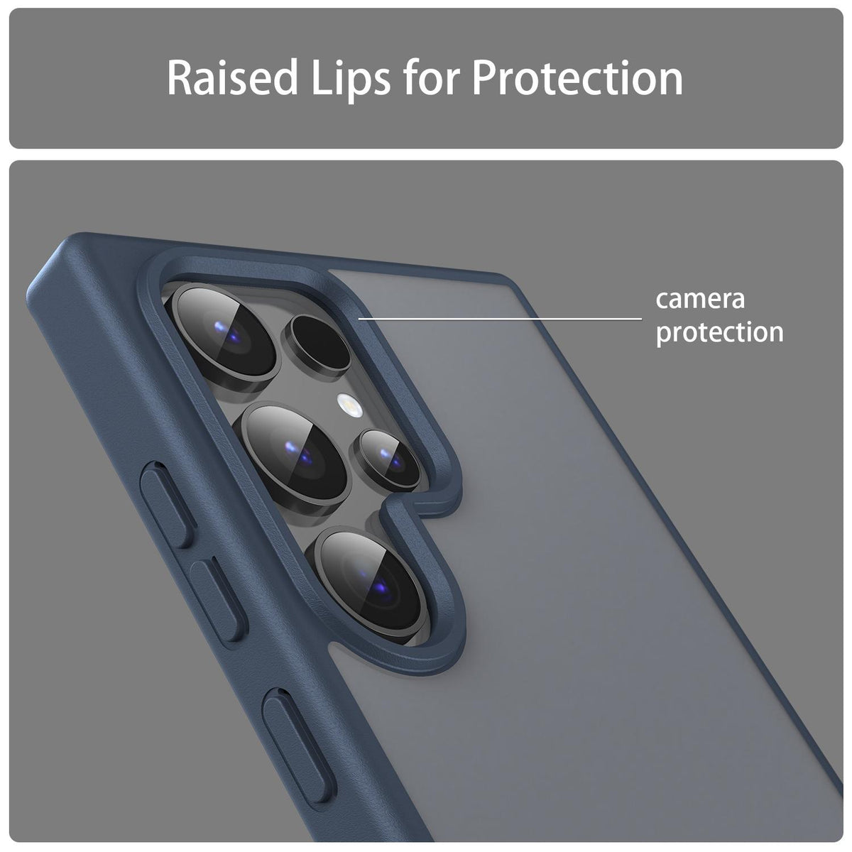 For Galaxy S24 Ultra 5G Fanying Series PC Hybrid TPU Translucent Frosted Phone Case - Cyan Blue - EDA009917905C