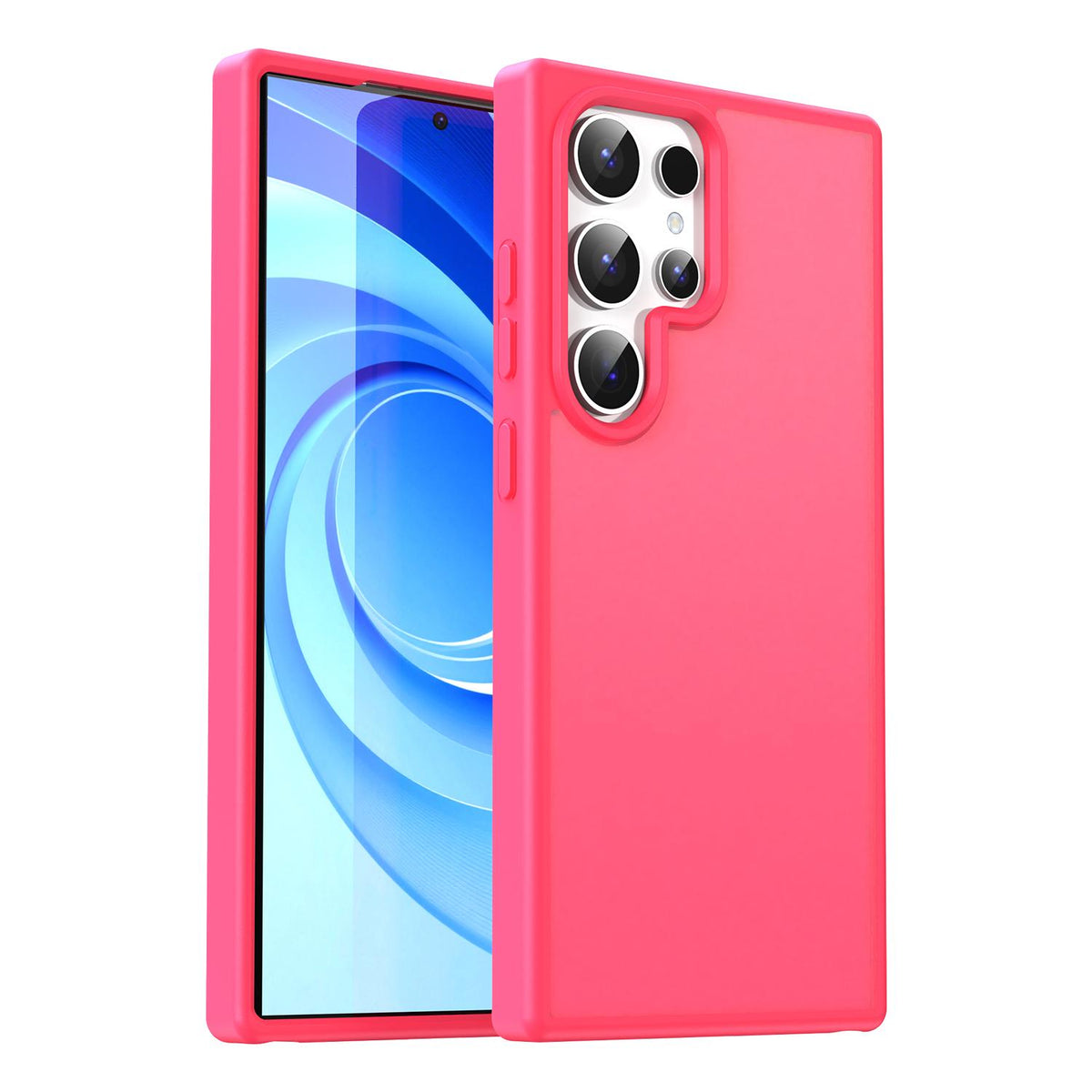 For Galaxy S24 Ultra 5G Fanying Series PC Hybrid TPU Translucent Frosted Phone Case - Rose Red - EDA009917905E