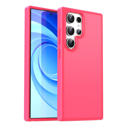 For Galaxy S24 Ultra 5G Fanying Series PC Hybrid TPU Translucent Frosted Phone Case - Rose Red - EDA009917905E