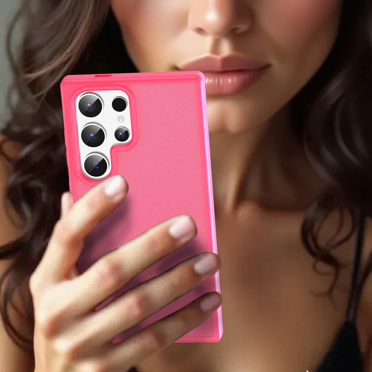 For Galaxy S24 Ultra 5G Fanying Series PC Hybrid TPU Translucent Frosted Phone Case - Rose Red - EDA009917905E