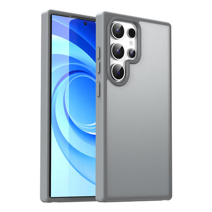 For Galaxy S24 Ultra 5G Fanying Series PC Hybrid TPU Translucent Frosted Phone Case - Silver Grey - EDA009917905F