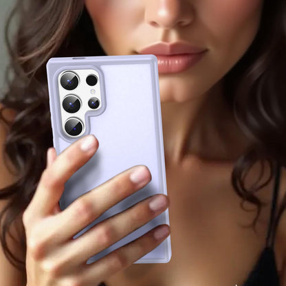 For Galaxy S24 Ultra 5G Fanying Series PC Hybrid TPU Translucent Frosted Phone Case - Lavender - EDA009917905H