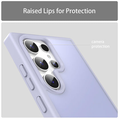 For Galaxy S24 Ultra 5G Fanying Series PC Hybrid TPU Translucent Frosted Phone Case - Lavender - EDA009917905H