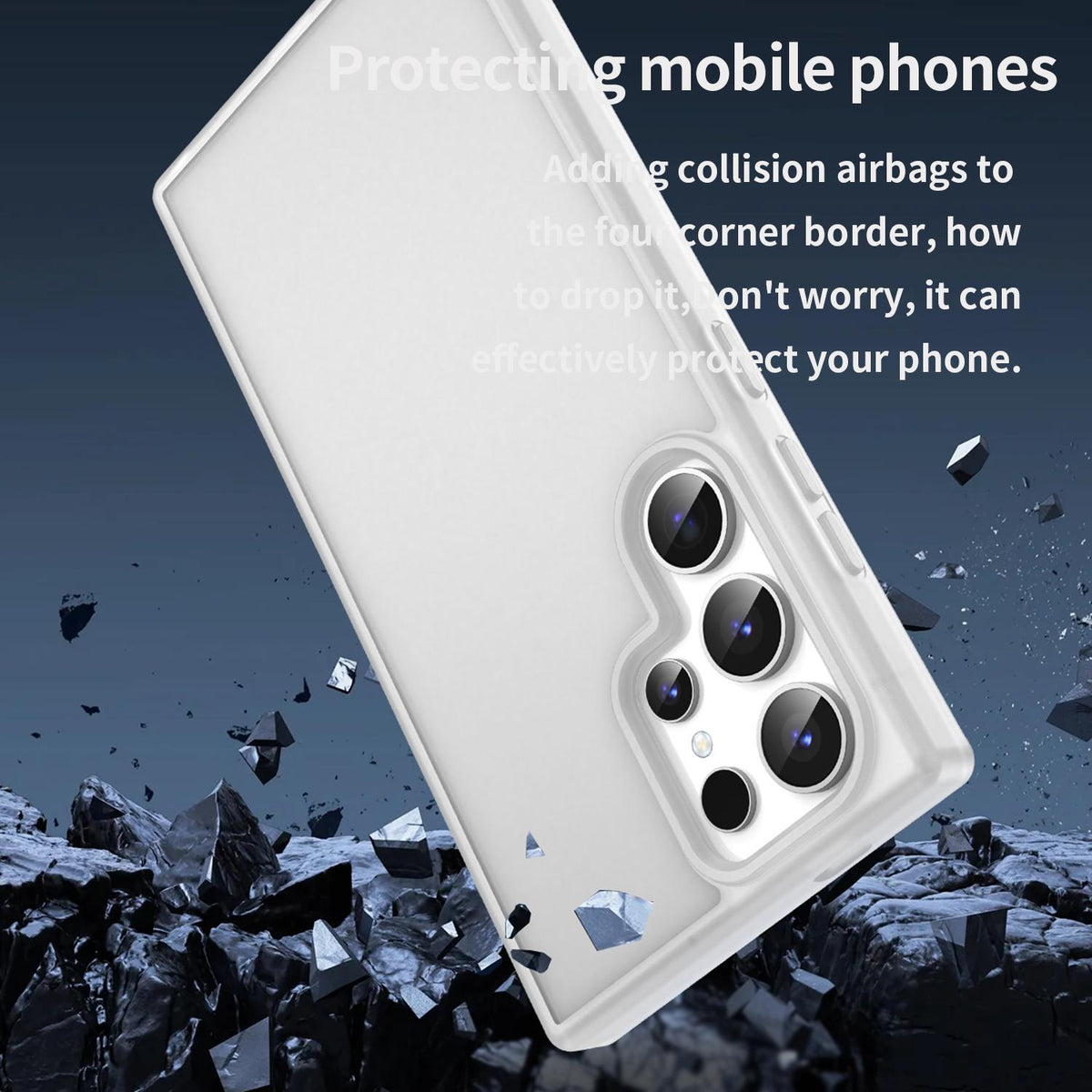 For Galaxy S24 Ultra 5G Fanying Series PC Hybrid TPU Translucent Frosted Phone Case - Matte White - EDA009917905J