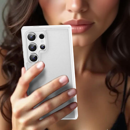 For Galaxy S24 Ultra 5G Fanying Series PC Hybrid TPU Translucent Frosted Phone Case - Matte White - EDA009917905J