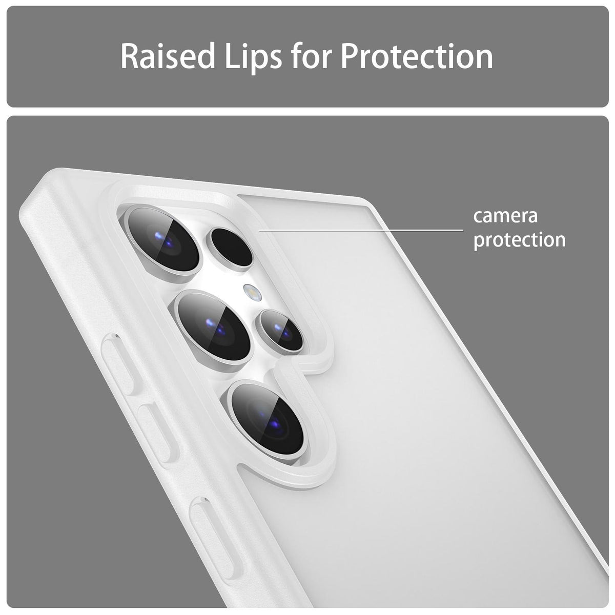 For Galaxy S24 Ultra 5G Fanying Series PC Hybrid TPU Translucent Frosted Phone Case - Matte White - EDA009917905J