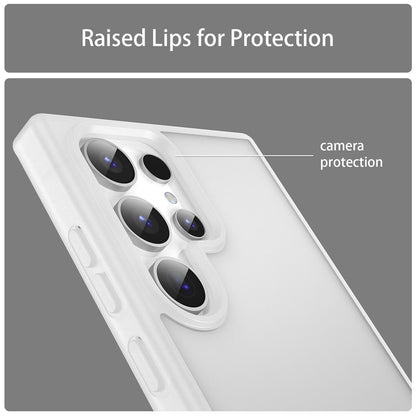 For Galaxy S24 Ultra 5G Fanying Series PC Hybrid TPU Translucent Frosted Phone Case - Matte White - EDA009917905J