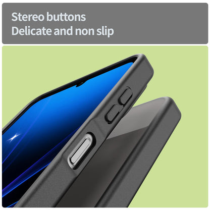 For Galaxy A06 5G Fanying Series PC Hybrid TPU Translucent Frosted Phone Case - Translucent Black - EDA009918802A