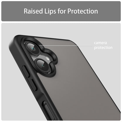 For Galaxy A06 5G Fanying Series PC Hybrid TPU Translucent Frosted Phone Case - Translucent Black - EDA009918802A