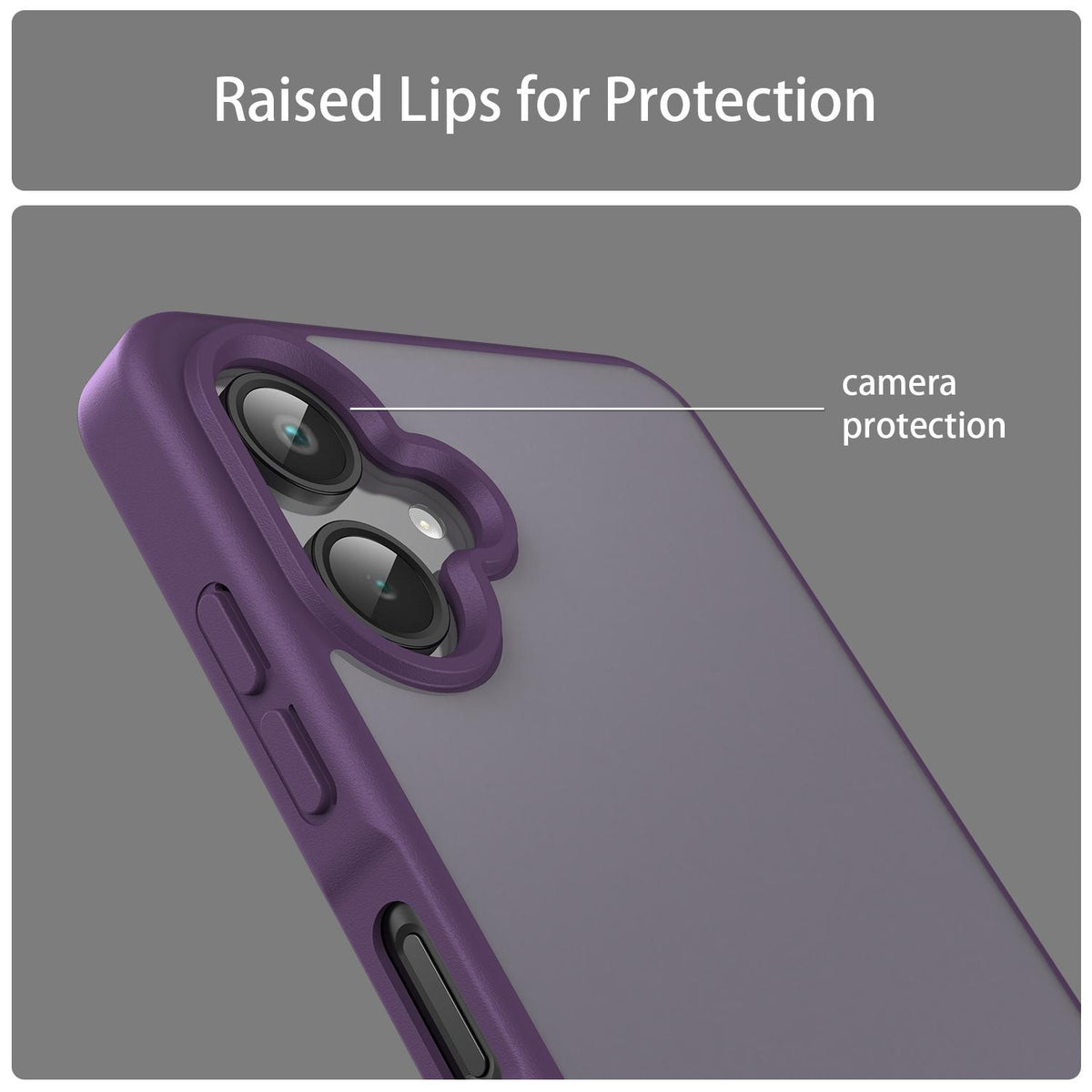 For Galaxy A06 5G Fanying Series PC Hybrid TPU Translucent Frosted Phone Case - Crystal Purple - EDA009918802B
