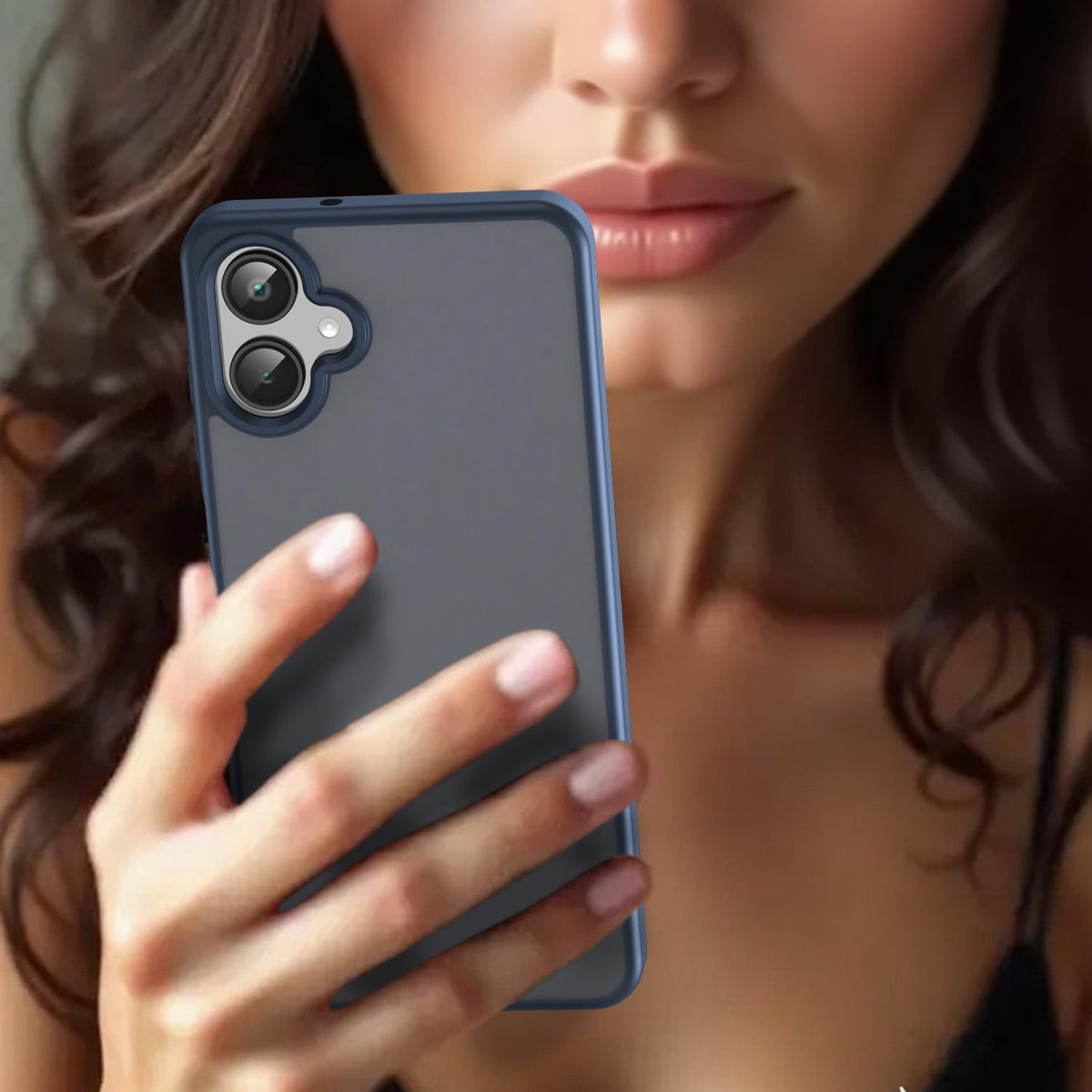 For Galaxy A06 5G Fanying Series PC Hybrid TPU Translucent Frosted Phone Case - Cyan Blue - EDA009918802C